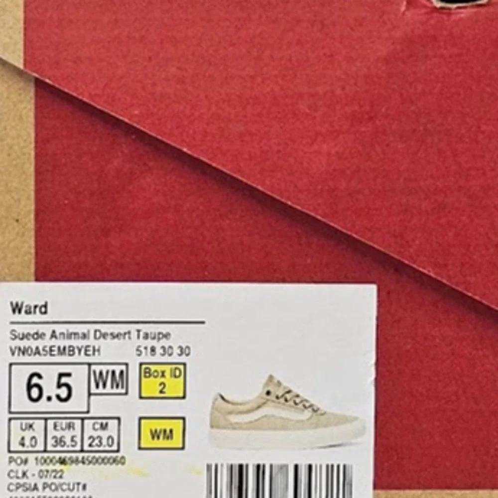 Vans Women's Ward Animal Print Sneakers Size 6.5 White/Brown NWT - Picture 7 of 7